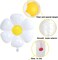 11PCS Daisy Balloons,Huge White Flower Daisy Foil Mylar Balloons for Baby Shower Wedding Groovy Boho Daisy Birthday Party Decorations (43in''28in''16in'')